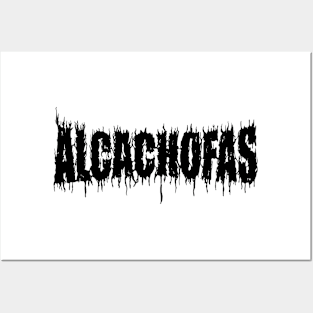 Alcachofas black Posters and Art